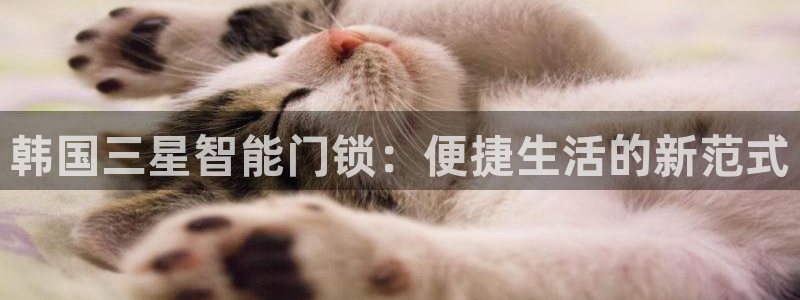金年会平台是什么：韩国三星智能门锁：便捷生活的新范式
