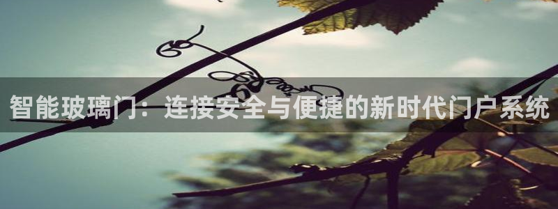 金年会金字招牌在线入口：智能玻璃门：连接安全与便捷的新时代门