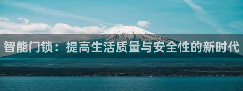 金年会国际：智能门锁：提高生活质量与安全性的新时代