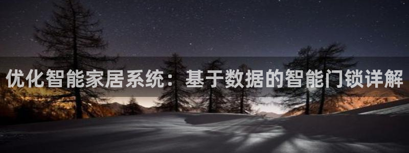 金年会电子游戏：优化智能家居系统：基于数据的智能门锁详解