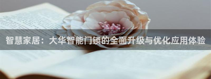金年会金字招牌信誉：智慧家居：大华智能门锁的全面升级与优化应