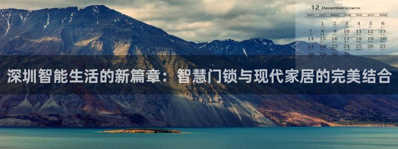 金年会体育下载：深圳智能生活的新篇章：智慧门锁与现代家居的完