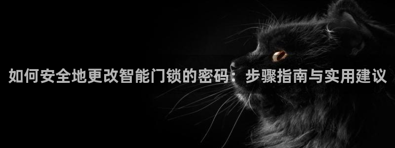 金年会安装：如何安全地更改智能门锁的密码：步骤指南与实用建议